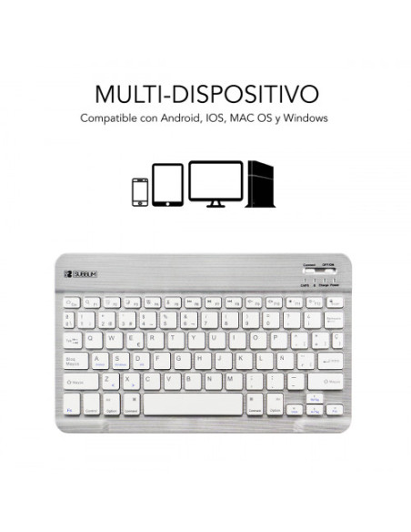 TECLADO BLUETOOTH SMART BT KEYBOARD SILVER