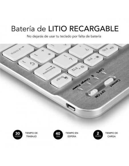 TECLADO BLUETOOTH SMART BT KEYBOARD SILVER
