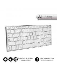 TECLADO WIRELESS BLUETOOTH ALUMINIO ADVANCE COMPACT SILVER