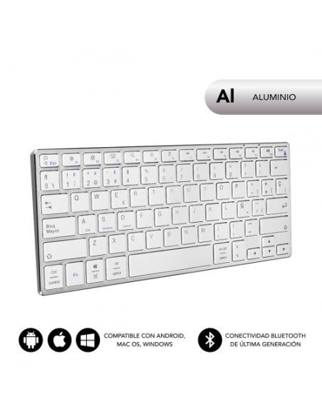 TECLADO WIRELESS BLUETOOTH ALUMINIO ADVANCE COMPACT SILVER TECLADO WIRELESS BLUETOOTH ALUMINIO ADVANCE COMPACT SILVER