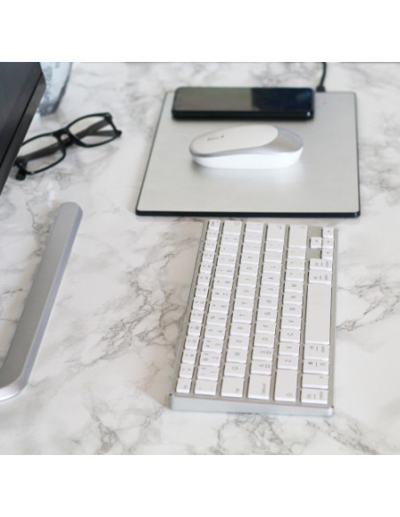 TECLADO WIRELESS BLUETOOTH ALUMINIO ADVANCE COMPACT SILVER