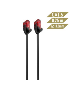 EWENT CABLE RED SLIM CAT.6 U/UTP AWG30/7 2