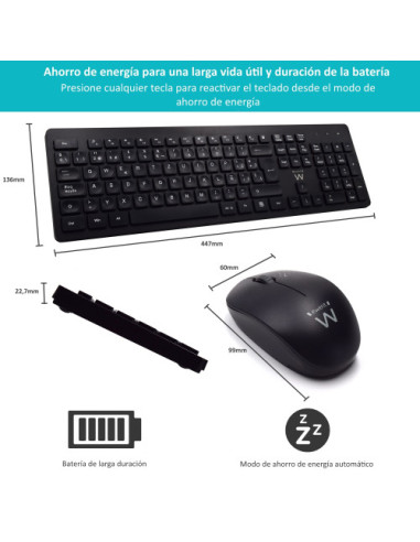 EWENT WIRELESS BUNDLE KEYBOARD AND MOUSE,...