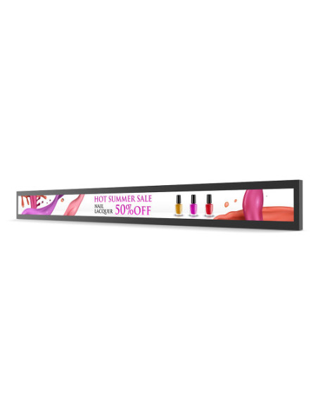 BENQAV DIGITAL SIGNAGE BH3501 (9H.F59PG.NA1) 35" RESOLUCION: 1920X130: ACTIVE AREA: 886.6MM × 59.0MM/1000LM/CONTRAST: 3000:1: RE