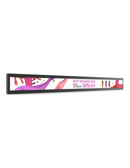 BENQAV DIGITAL SIGNAGE BH3501 (9H.F59PG.NA1) 35" RESOLUCION: 1920X130: ACTIVE AREA: 886.6MM × 59.0MM/1000LM/CONTRAST: 3000:1: RE