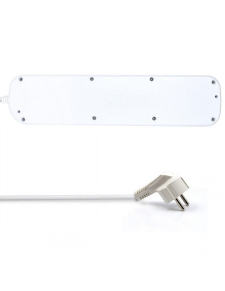EWENT REGLETA 6 TOMAS SCHUKO CON INTERRUPTOR INDIVIDUAL. CABLE 3M. BLANCO (EW3932-3M)