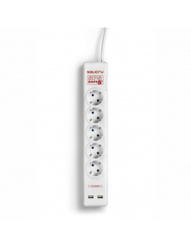 REGLETA SALICRU 5 TOMAS + 2 USB (SPS SAFE 5+)