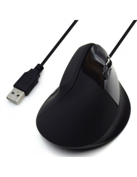 EWENT RATON VERTICAL ERGONOMICO OPTICO. 800-1200-1600DPI. USB2.0. NEGRO (EW3157)