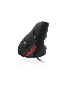 EWENT RATON VERTICAL ERGONOMICO. OPTICO. 1000 DPI. USB. NEGRO (EW3156)