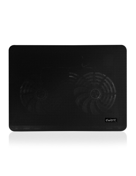 EWENT BASE REFRIGERACION NOTEBOOK HASTA 17" 2 VENTILADORES 2 PUERTOS USB (EW1256)