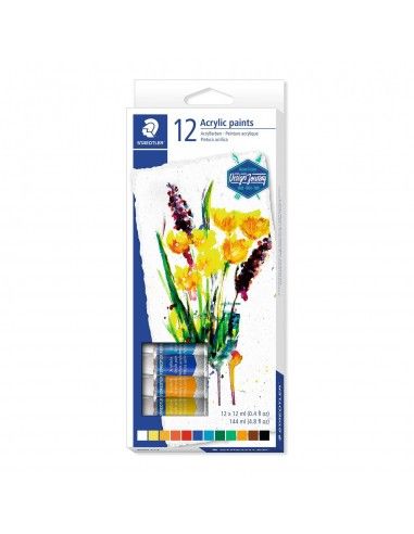 PACK PINTURA ACRILICA 12 COLORES STAEDTLER