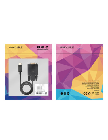 NANOCABLE CABLE CONVERSOR USB-C A VGA,...