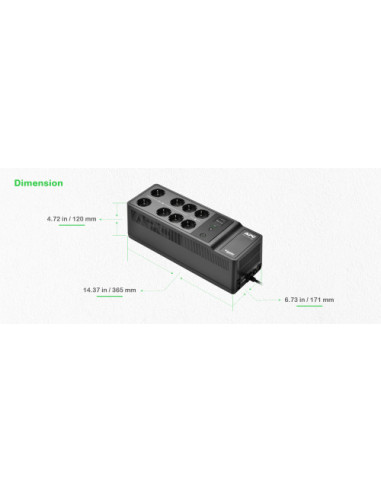 APC BACK-UPS 500VA 8 SCHUKO