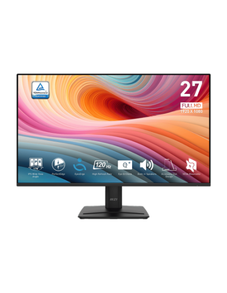 MSI MONITOR PRO MP275 E2. 27" FHD 1920X1080 IPS PLANO. 120HZ.ADAPTIVE-SYNC. NEGRO