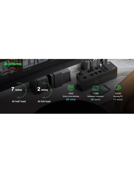 APC BACK-UPS 1050VA 8 SCHUKO OUTLETS