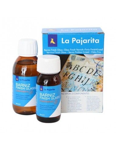 BARNIZ FINISH GLASS 2 COMPONENTES 130X65ML LA PAJARITA