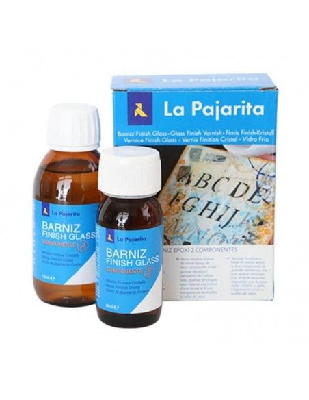 BARNIZ FINISH GLASS 2 COMPONENTES 130X65ML LA PAJARITA