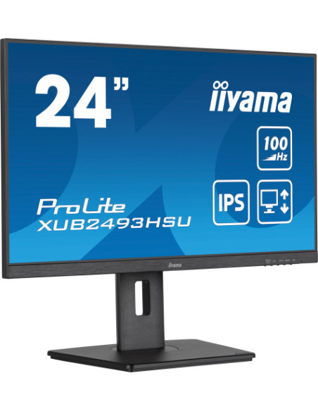 MONITOR IIYAMA 24” PANEL IPS CON USB , HUB  100HZ  Y AJUSTABLE EN ALTURA