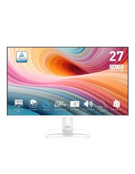 MSI MONITOR PRO MP275W E2. 27" IPS PLANO. 1920x1080 . 120HZ. BLANCO