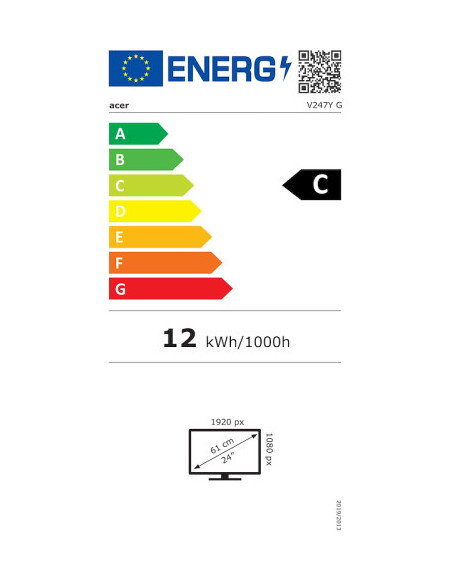 MONITOR ACER 27'' VERO V277Gbi (UM.HV7EE.G01) 69CM 1MS 100HZ 16:9 1MS 250 NITS HDMI