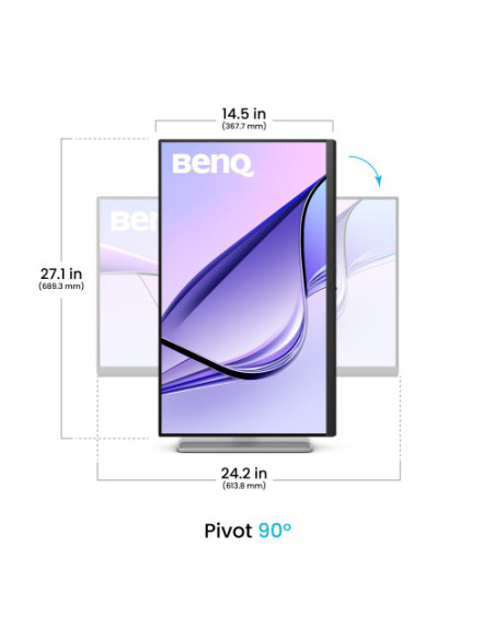 MONITOR BENQ MA270U 4K UHD DE 27" PARA MACBOOK PRO Y MACBOOK AIR, USB-C, P3.