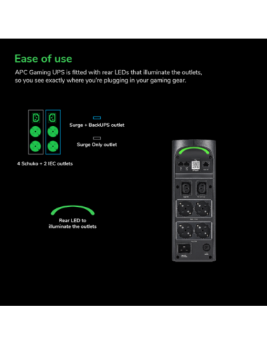 APC BACK-UPS PRO 2200VA GAMING, 230V, ONDA...