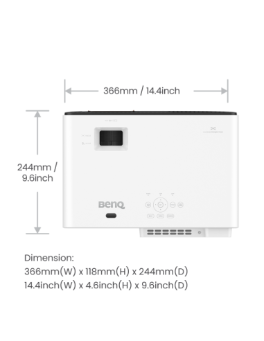 PROYECTOR BENQ X500i (9H.JSC77.17E) DLP, 3000L,...