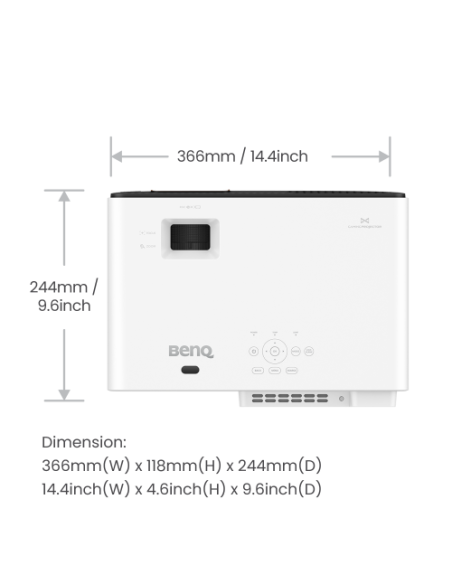PROYECTOR BENQ X500i (9H.JSC77.17E) DLP, 3000L, 500000:1, 4K ANDROID TV