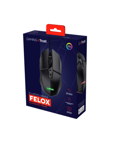 TRUST GXT109 FELOX GAMING MOUSE BLACK