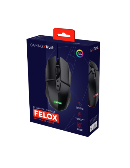 TRUST GXT109 FELOX GAMING MOUSE BLACK