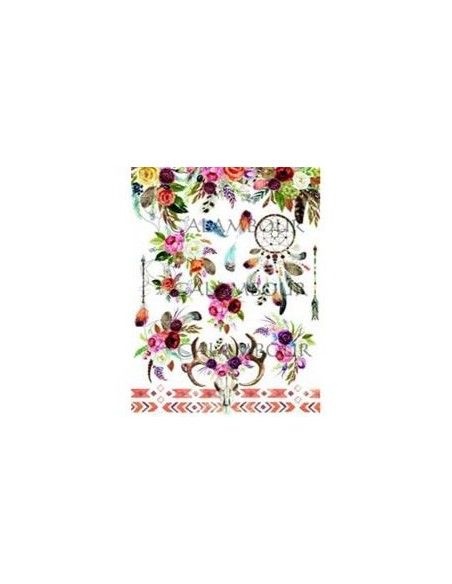 PAPEL DE ARROZ 23X31 FLORES/PLUMAS/ATRAPASAUEÑOS CALAMBOUR 2390672