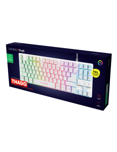 TRUST GXT833W THADO TKL KEYBOARD WHT ES