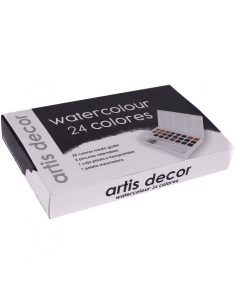ESTUCHE ACUARELA SET ARTIS DECOR 24 COLORES 1/2 G 2