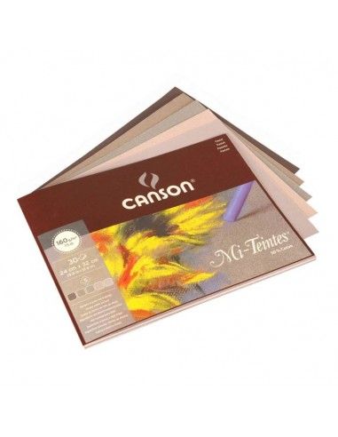 BLOC CANSON MI TEINTES PARA PASTEL 32X41 (30HJ) 160GR SURT.5 TIERRA