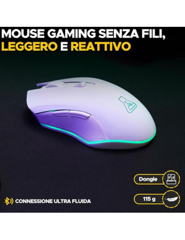 GAMING MOUSE WIRELESS - 6400 DPI - WHITE