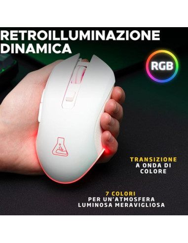 GAMING MOUSE WIRELESS - 6400 DPI - WHITE