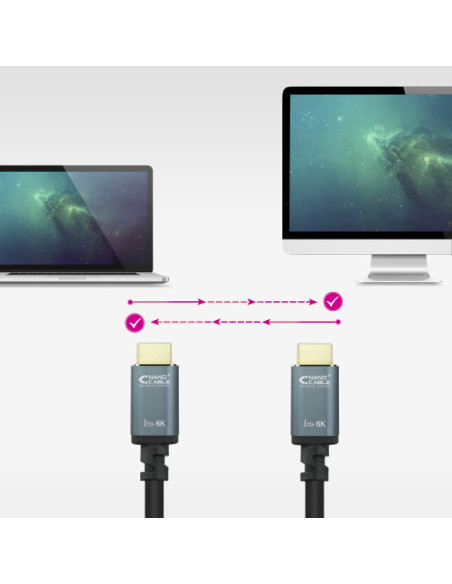 TOOQ CABLE HDMI 2.1 IRIS 8K A/M-A/M NEGRO 10 M