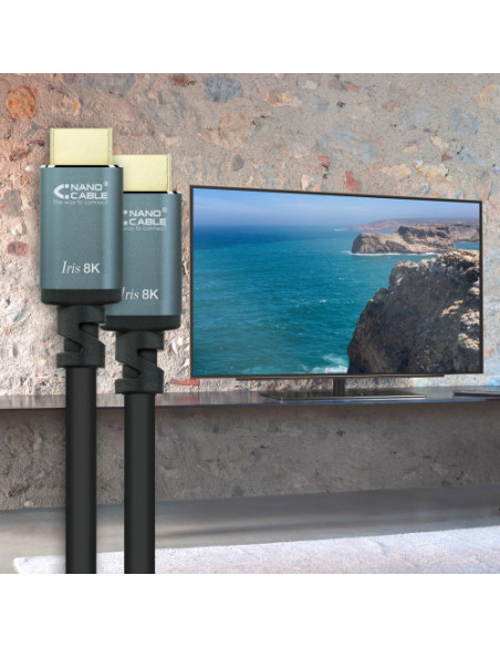 TOOQ CABLE HDMI 2.1 IRIS 8K A/M-A/M NEGRO 10 M
