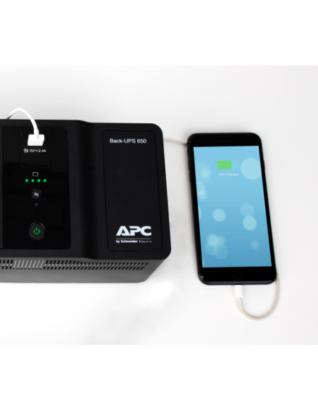 APC Back-UPS 650VA, 230V, 1 USB charging port