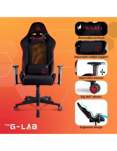 (D)THE G-LAB GAMING CHAIR ERGONOMIC-SIZE XL -...