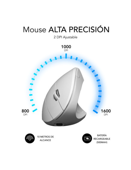 SUBBLIM GLIDE VERTICAL ERGO DUAL MOUSE BATTERY W