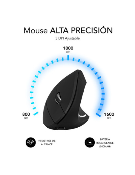 SUBBLIM GLIDE VERTICAL ERGO DUAL MOUSE BATTERY B