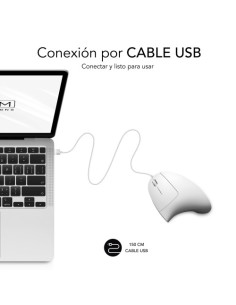 SUBBLIM GLIDE VERTICAL ERGO WIRED MOUSE WHITE 2