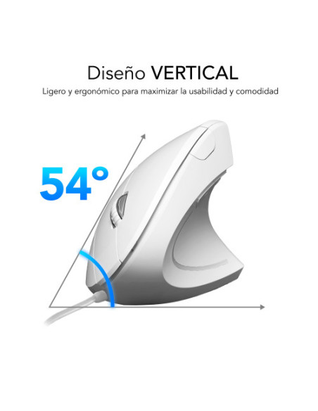 SUBBLIM GLIDE VERTICAL ERGO WIRED MOUSE WHITE