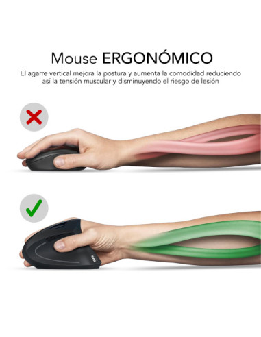 SUBBLIM GLIDE VERTICAL ERGO WIRED MOUSE WHITE