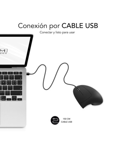 SUBBLIM GLIDE VERTICAL ERGO WIRED MOUSE BLACK