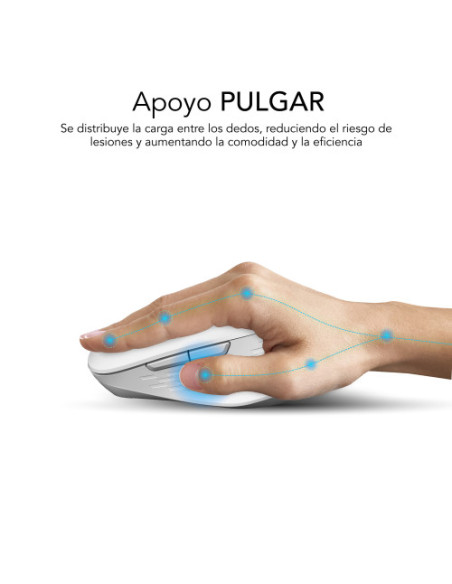 SUBBLIM CURVE ERGO DUAL MOUSE BATTERY WHITE