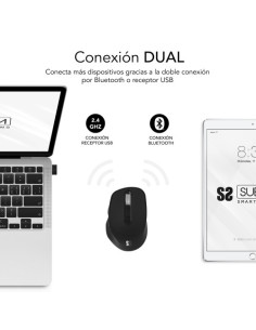 SUBBLIM COMFORT ERGO DUAL MOUSE BATTERY BLACK 2