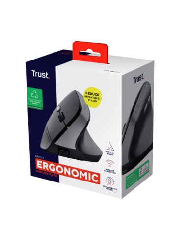 TRUST RATON ERGONOMICO INALAMBRICO BAYO II...