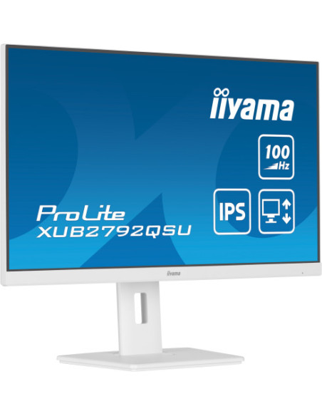 MONITOR IIYAMA 27"/2560 x 1440/3.7 MPX/WQHD/100Hz/250CD/16:9/HDMI/LED/BLANCO